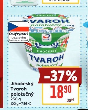 Jihočeský Tvaroh polotučný