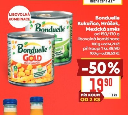 Bonduelle Kukuřice, Hrášek, Mexická směs