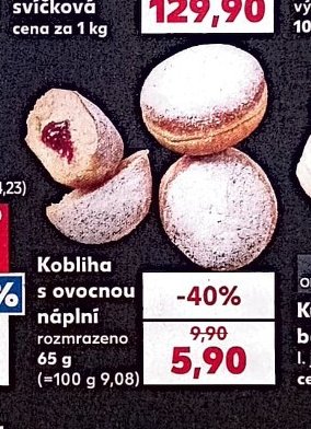 Kobliha s ovocnou náplní