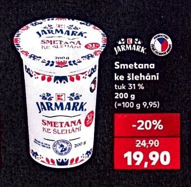 JARMARK Smetana ke šlehání 200 g