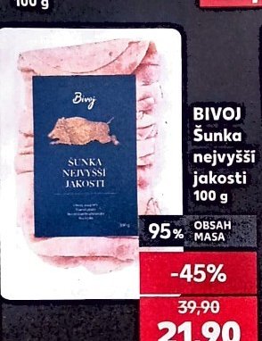 BIVOJ Šunka nejvyšší jakosti 100 g