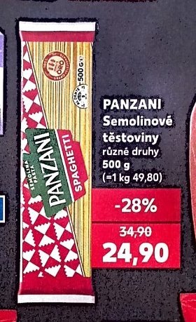 PANZANI Semolinové těstoviny