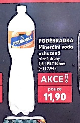 PODĚBRADKA Minerální voda ochucená