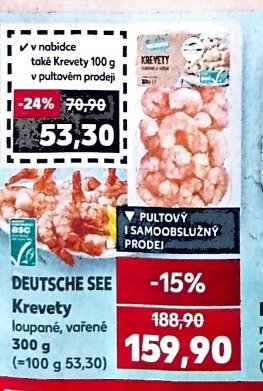 Deutsche See Krevety loupané, vařené 300 g