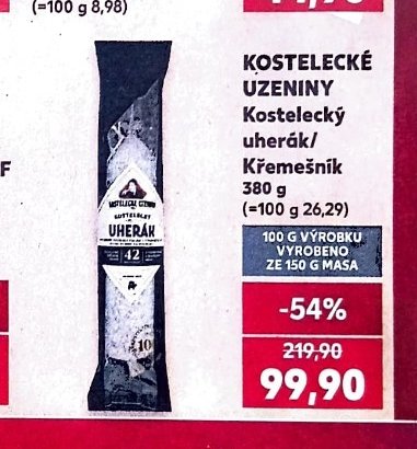 KOSTELECKÉ UZENINY Kostelecký uherák/ Křemešník 380 g