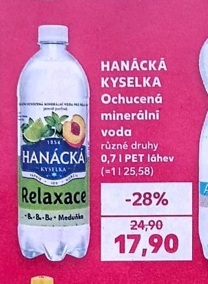 HANÁCKÁ KYSELKA Ochucená minerální voda