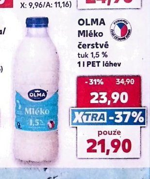 OLMA Mléko čerstvé 1 l