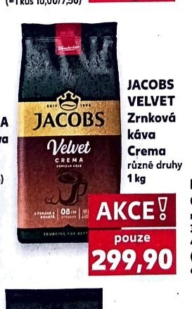 JACOBS VELVET Zrnková káva 1 kg
