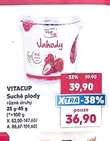 VITACUP Suché plody různé druhy 25 g - 45 g