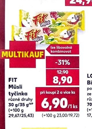 FIT Müsli tyčinka různé druhy 30 g / 35 g