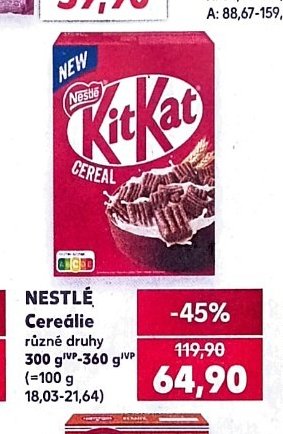 NESTLÉ Cereálie různé druhy 300 g - 360 g