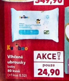 KUBÍK Vlhčené ubrousky baby