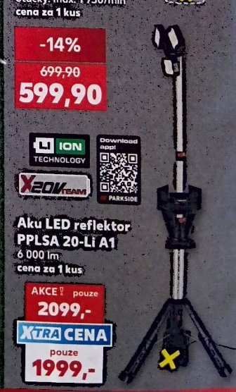 Aku LED reflektor PPLSA 20-Li A1