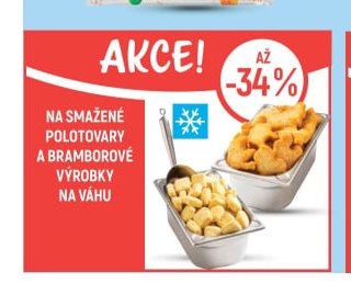 Na smažené polotovary a bramborové výrobky na váhu