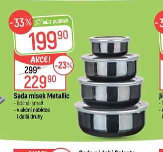 Sada misek Metallic