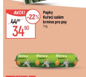 Papky Kuřecí salám krmivo pro psy