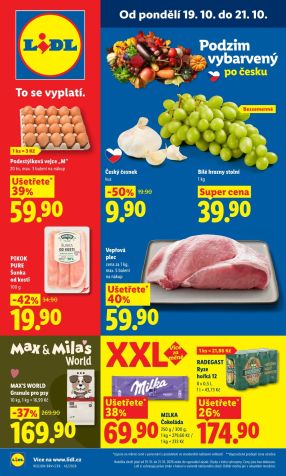 akční leták Lidl 19.10.2026-21.10.2026