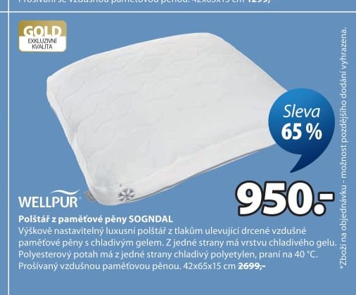 Polštář z paměťové pěny SOGNDAL - Jysk akcniletaky.com