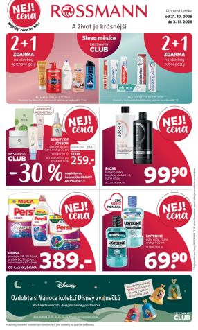 akční leták ROSSMANN drogerie 21.10.2026-3.11.2026