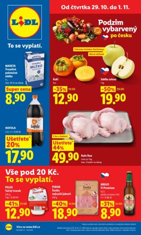 akční leták Lidl 29.10.2026-1.11.2026