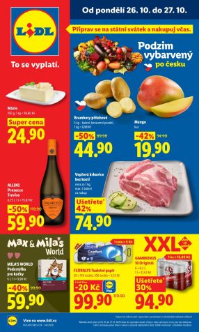 akční leták Lidl 26.10.2026-27.10.2026