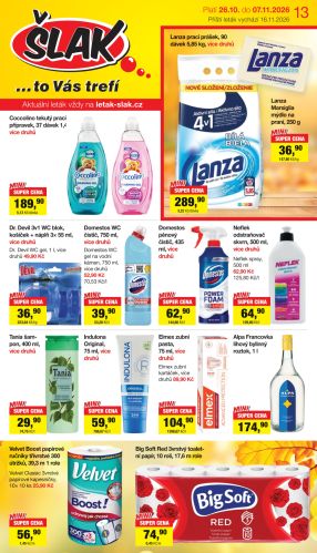 akční leták Šlak drogerie 26.10.2026-7.11.2026